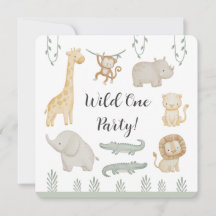 Wild One Feest Safari Dieren Persoonlijk