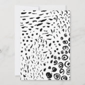 Wild One First Birthday Animal Print Invite Kaart (Achterkant)