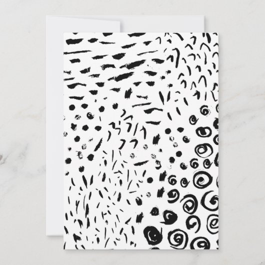 Wild One First Birthday Animal Print Invite Kaart (Achterkant)