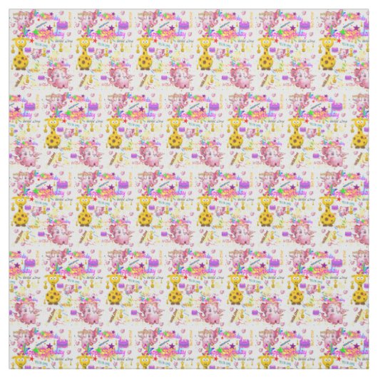 Wild One First Birthday Baby Fabric Stof (Swatch)
