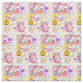 Wild One First Birthday Baby Fabric Stof (Close Up)