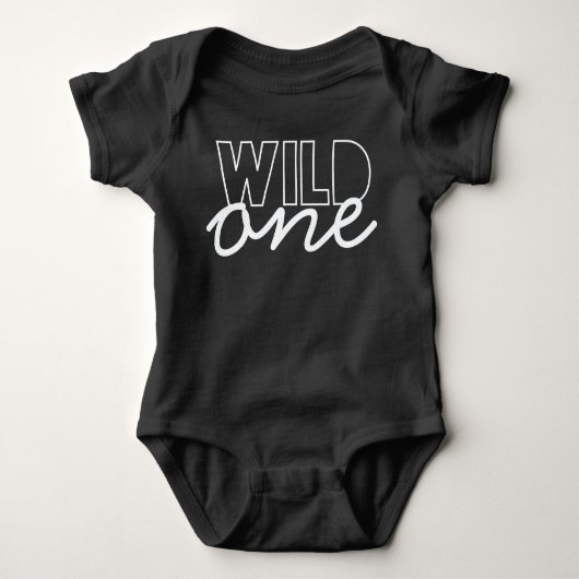 Wild One First Birthday Bodysuit, marine Romper (Voorkant)