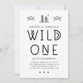 Wild One First Birthday Invitation (Voorkant)