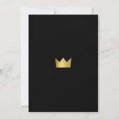 Wild One First Birthday Invitation Gold Crown Kaart (Achterkant)