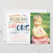 Wild One First Birthday Invitation Kaart (Voorkant)