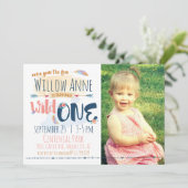 Wild One First Birthday Invitation Kaart (Staand voorkant)