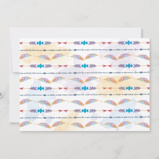 Wild One First Birthday Invitation Kaart (Achterkant)