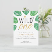 Wild One First Birthday Invitation Kaart (Staand voorkant)