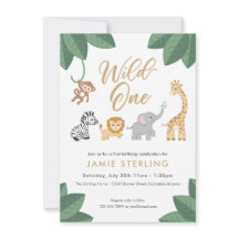 Wild One First Birthday Invitation