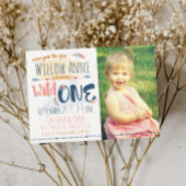 Wild One First Birthday Invitation Kaart