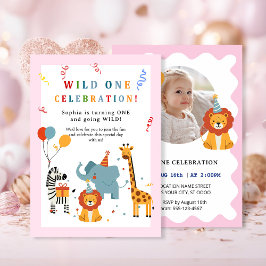 Wild One First Birthday Invitation Kaart