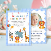 Wild One First Birthday Invitation Kaart