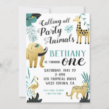 Wild One First Birthday Invitation