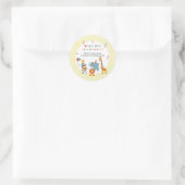 Wild One First Birthday Invitation Ronde Sticker (Tas)