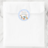 Wild One First Birthday Invitation Ronde Sticker (Tas)