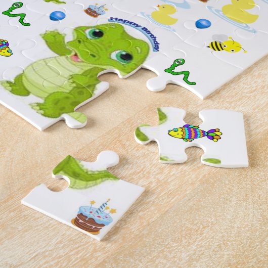 Wild One First Birthday Jigzaag Puzzle Legpuzzel (Zijkant)