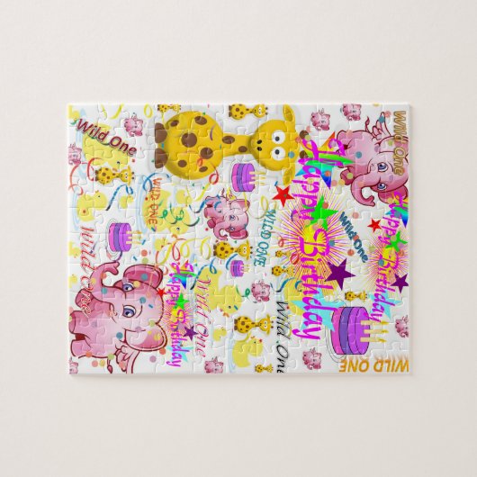 Wild One First Birthday Jigzaag Puzzle Legpuzzel (Horizontaal)