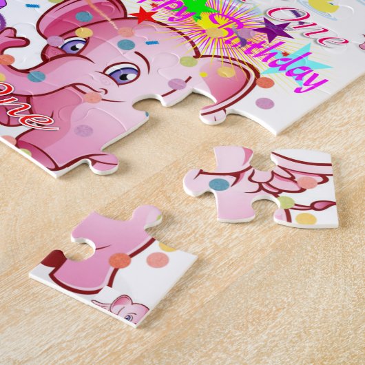 Wild One First Birthday Jigzaag Puzzle Legpuzzel (Zijkant)