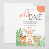 Wild One First Birthday Kaart (Voorkant / Achterkant)