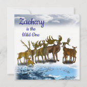 Wild One First Birthday Kaart Invitation (Voorkant)