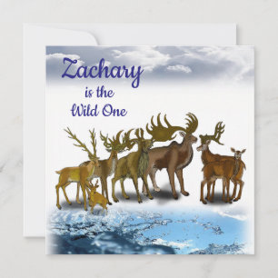 Wild One First Birthday Kaart Invitation