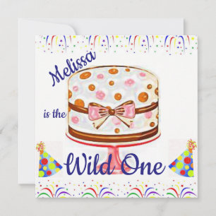 Wild One First Birthday Kaart Invitation