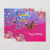 Wild One First Birthday Kaart Invitation (Voorkant / Achterkant)