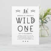 Wild One First Birthday Kraft Invitation (Staand voorkant)