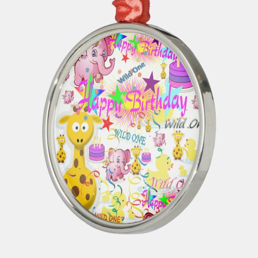 Wild One First Birthday Ornament (Links)
