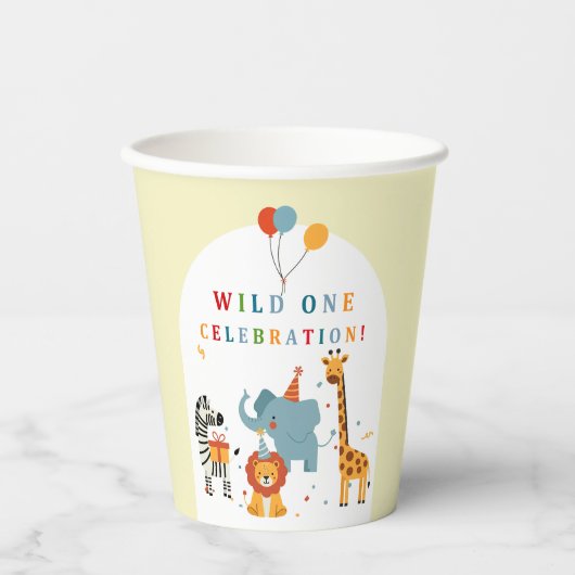 Wild One First Birthday Papieren Bekers (Voorkant)