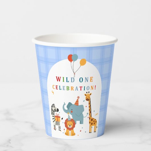 Wild One First Birthday Papieren Bekers (Voorkant)