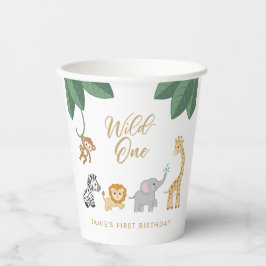 Wild One First Birthday Papieren Bekers