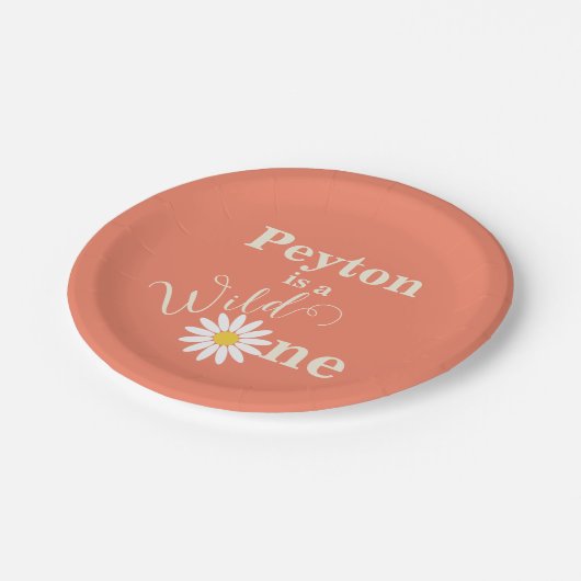 Wild One First Birthday Papieren Bordje (Gekanteld)