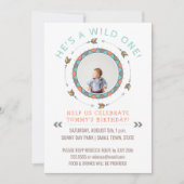 Wild One First Birthday Party Boy | Tribal Arrows Kaart (Voorkant)