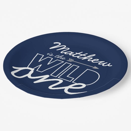 Wild One First Birthday Party Paper Borden Papieren Bordje (Gekanteld)