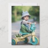 Wild One First Birthday Photo Invitation Kaart (Achterkant)