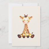 Wild One First Birthday Waterverf Safaridieren Kaart (Achterkant)