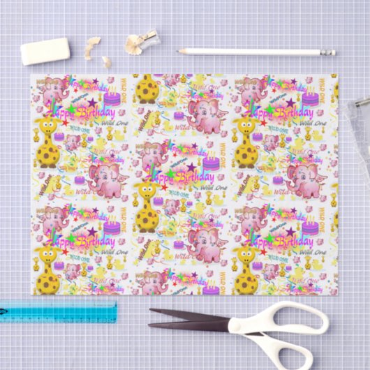 Wild One First Birthday-weefselpaper Tissuepapier (Craft)