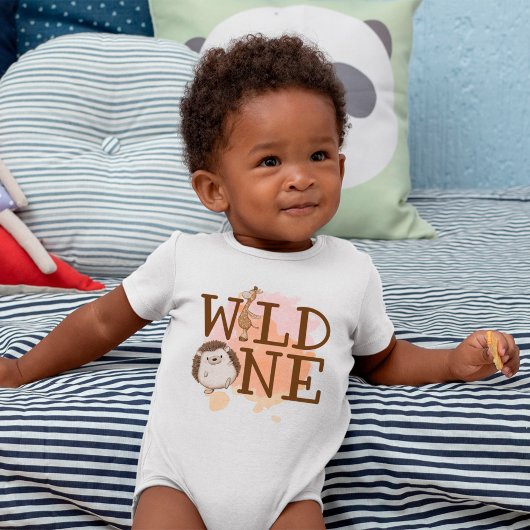 Wild One First Birthday Wild Animals Romper