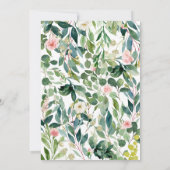 Wild One Floral Safari Baby shower Kaart (Achterkant)