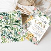 Wild One Floral Safari Baby shower Kaart