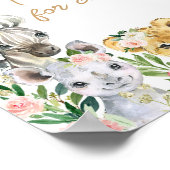 Wild One Floral Safari Bedankt voor uw komst Poster (Hoek)