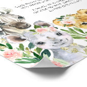 Wild One Floral Safari Late Night Luiers Poster (Hoek)