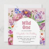 Wild One Flowers 1's Verjaardag Kaart (Voorkant)