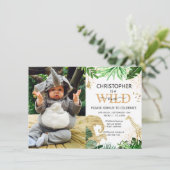 Wild One Foto Safari 1.10e verjaardag Kaart (Staand voorkant)