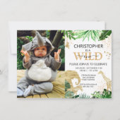 Wild One Foto Safari 1.10e verjaardag Kaart (Voorkant)