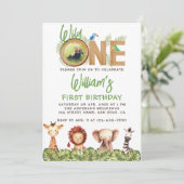 Wild One Foto Safari Animals hebben één dag in het Kaart (Staand voorkant)