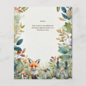 Wild One Fox Baby Woodland Animals 1e Verjaardag (Achterkant)