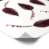 Wild One Game Safari Animal Zebra 1ste verjaardag Poster (Hoek)