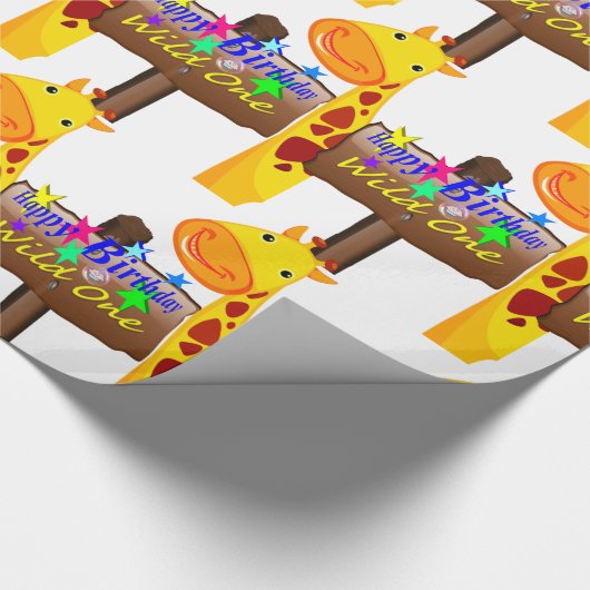 Wild One Gelukkige Verjaardag Verpakking Papier (Hoek)